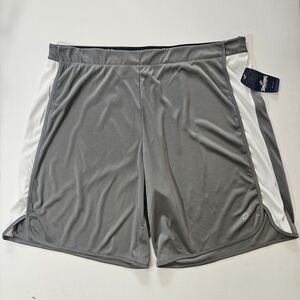 NWT Spalding Basketball Shorts Mens 1X Grey White Athletic Performance Wear